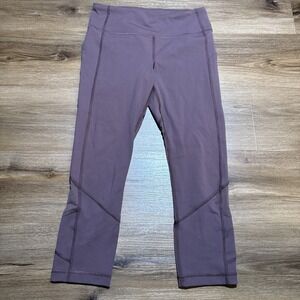 Lululemon Pace Rival Crop 22"‎ Pants Womens Size 6 Cherry Cola Capri Leggings